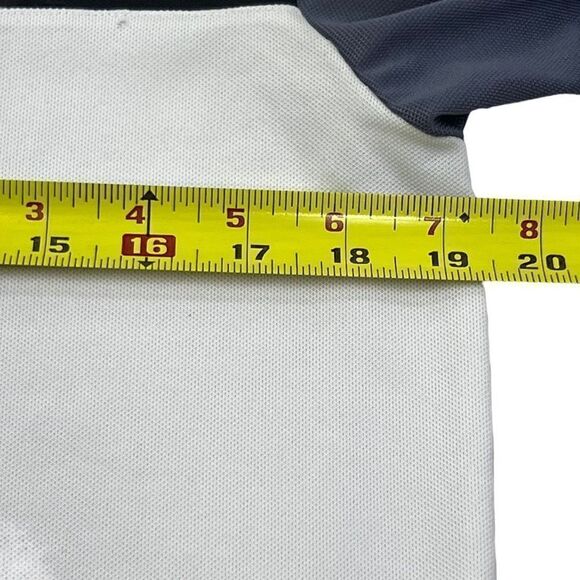 Travis Mathew Men's Striped Short Sleeve Golf Polo Shirt Gray White Size Small - Picture 7 of 16